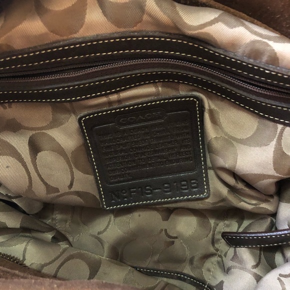 2003 Coach Brown Suede and Leather Shoulder Bag - Picture 5 of 7
